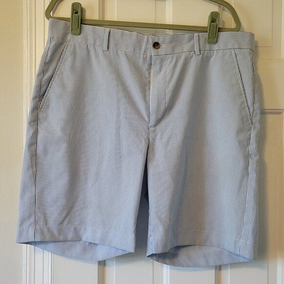 Mens light blue striped Greg Norman shorts Size 36 - Picture 1 of 3